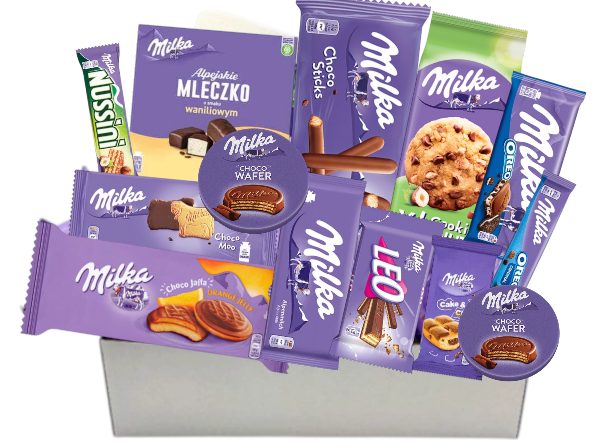 Zestaw Słodyczy Milka Prezent Urodziny Dzień Dziecka Box Słodycze Czekolada