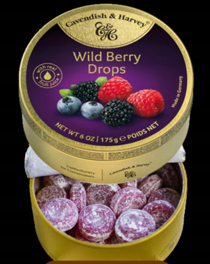 Cukierki Cavendish & Harvey Wild Berry Drops Landrynki Dzika Jagoda 175g DE