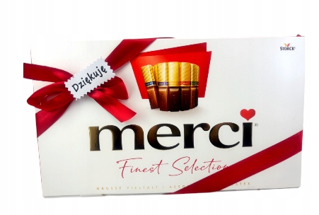 Podziękowanie Bombonierka Merci 400g Storck prezent czekoladki dziękuję