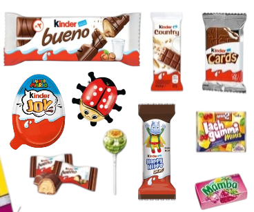 Tyta Kinder słodycze pasowanie ucznia ołówek pierwszoklasisty przedszkolaka