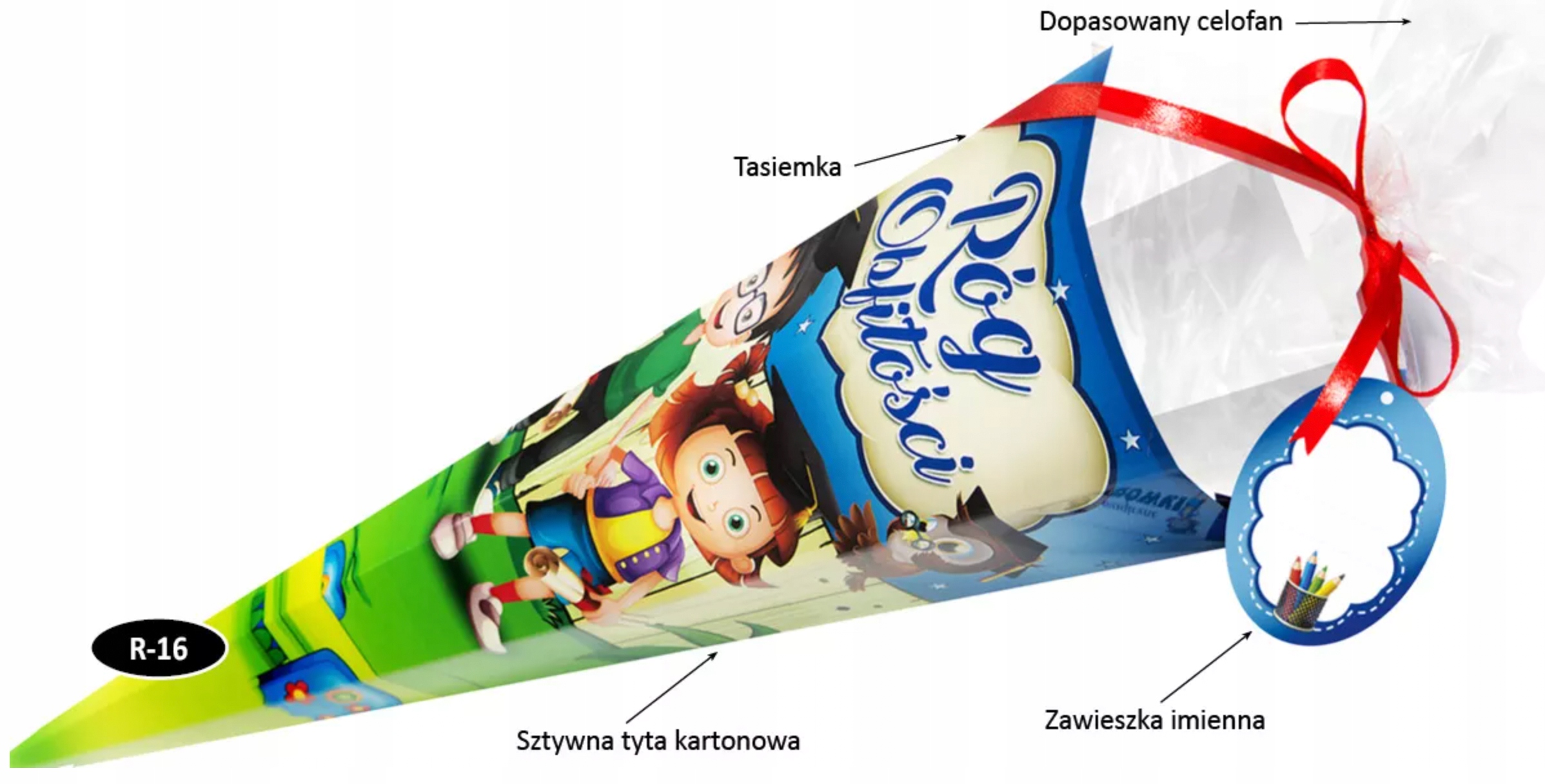 Tyta XXL 60 cm Róg Obfitości Pasowanie pusta Rozpoczęcie roku DLa dzieci