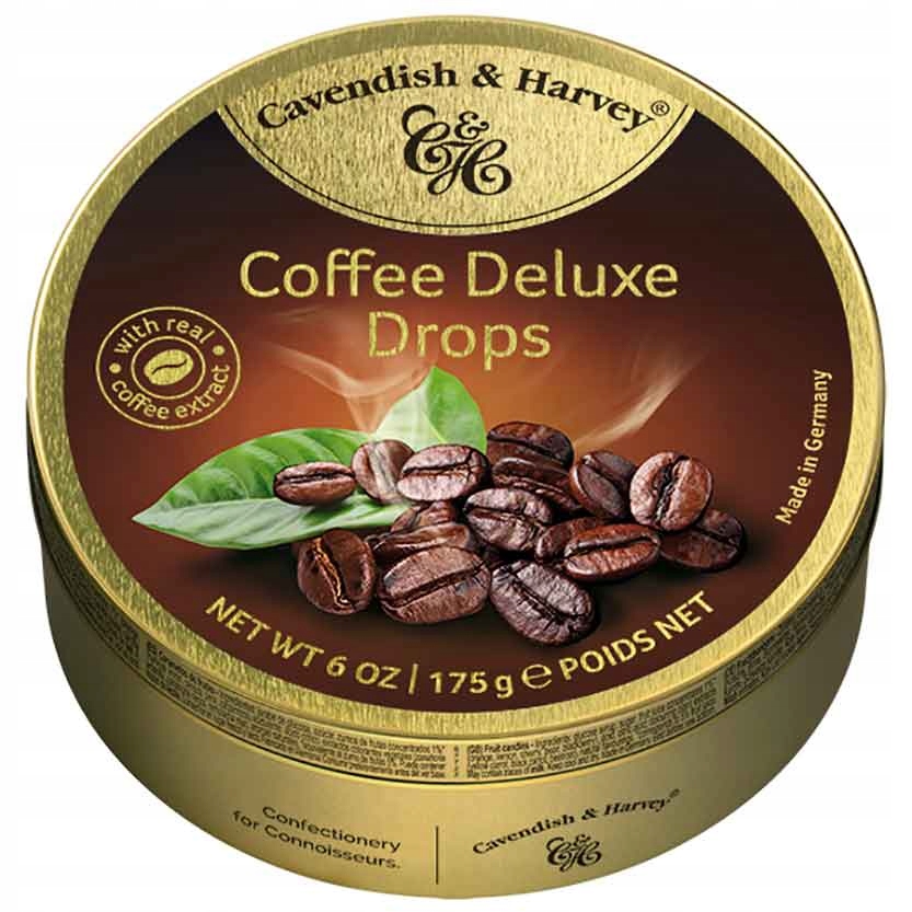 Cukierki Cavendish&Harvey Coffee Deluxe Drops Landrynki Kawa Kawowe 175g DE