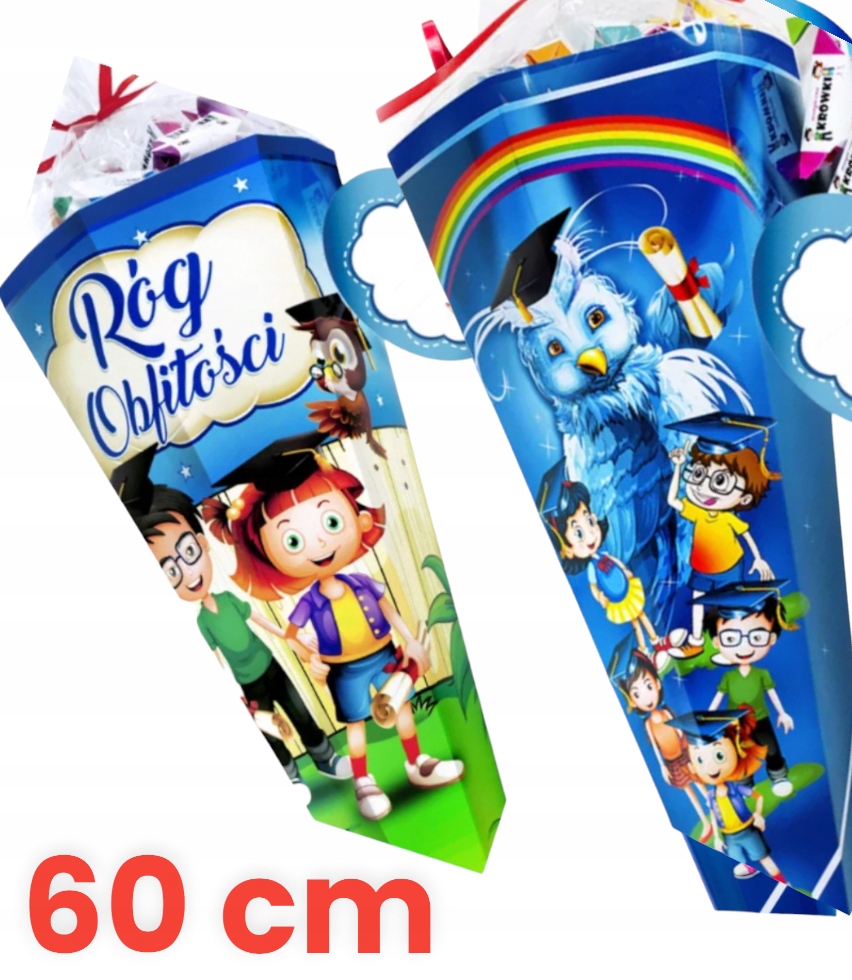 Tyta XXL 60 cm Róg Obfitości Pasowanie pusta Rozpoczęcie roku DLa dzieci