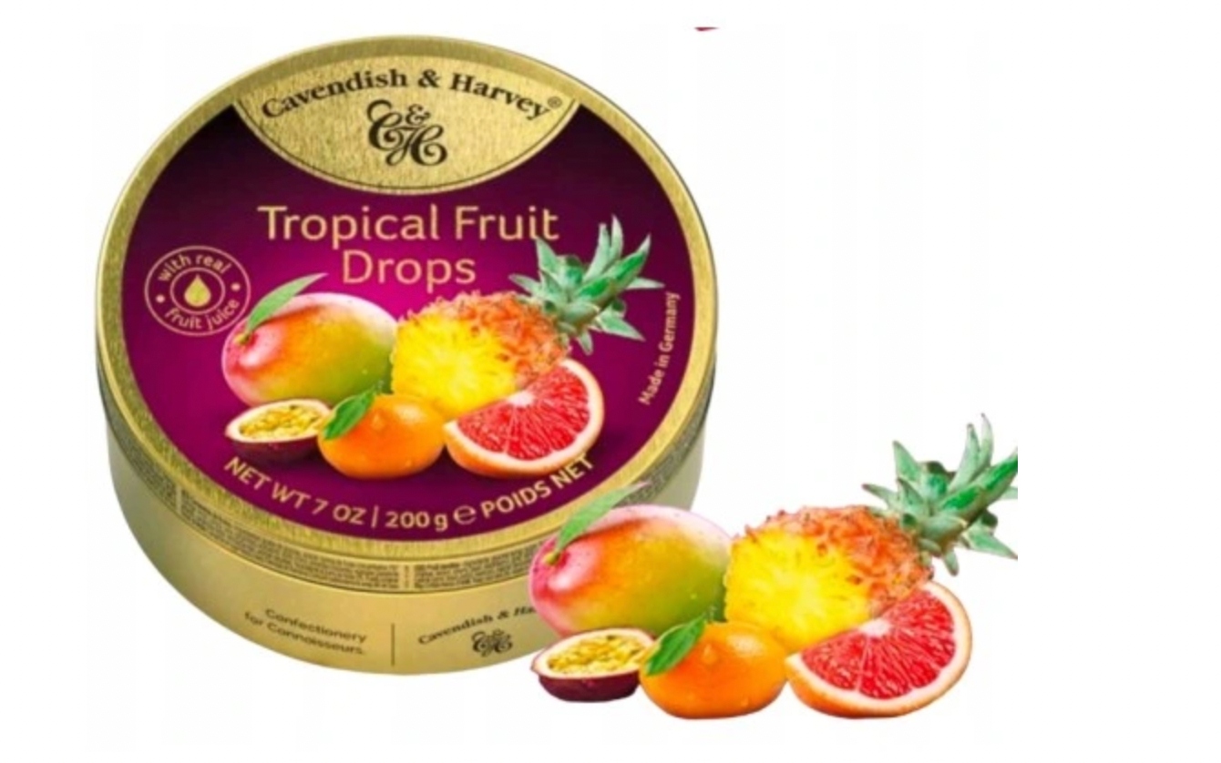 Cukierki Cavendish & Harvey Citrus Fruit Dropsy Landrynki 4 puszki tropikal