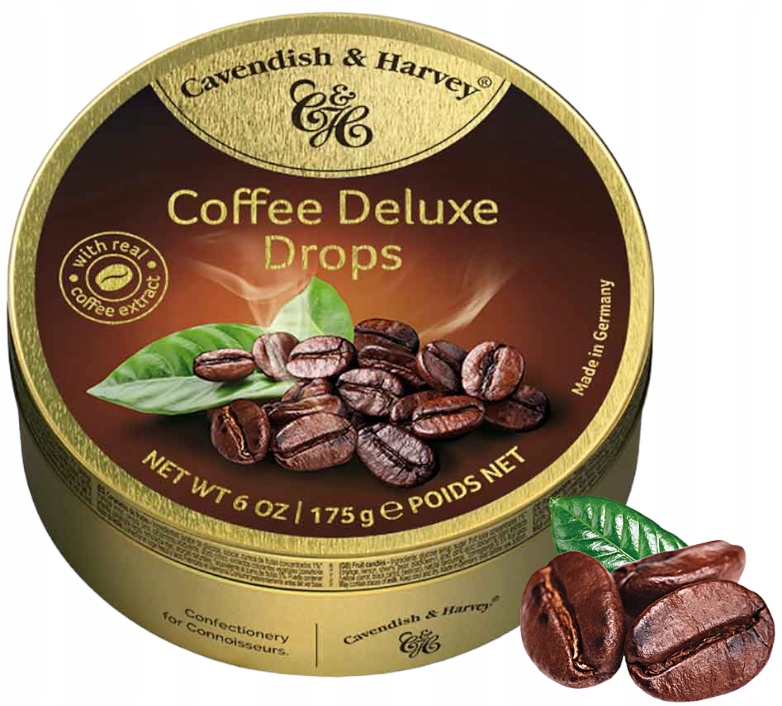 Cukierki Cavendish&Harvey Coffee Deluxe Drops Landrynki Kawa Kawowe 175g DE