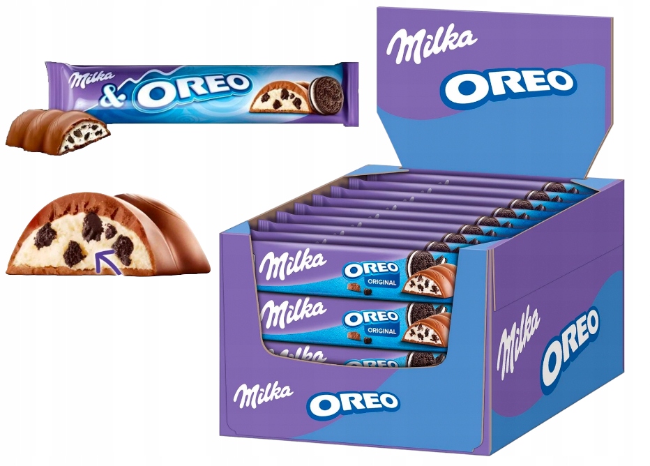 Czekoladowy Baton Milka Oreo 37g x 36 szt Dzień Dziecka dzieci CZEKOLADA
