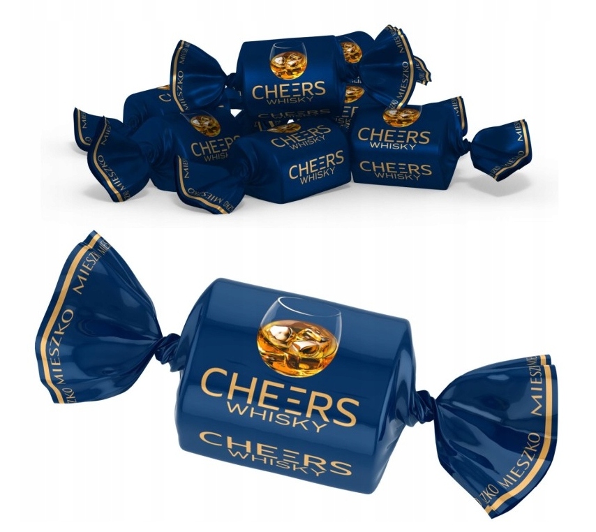 Mieszko Cheers Likwory dzień taty ojca Whisky Bombonierka Czekoladki 180g