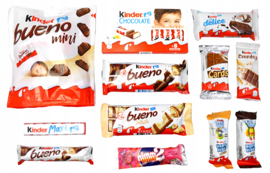 Kosz Słodycze KINDER Prezent PACZKA urodziny Mikołaj Dla dzieci pudełko