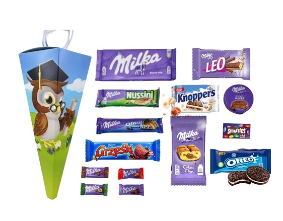 Tyta dla dzieci słodycze na rozpoczęcie roku szkolnego 37 cm ucznia przedszkolaka