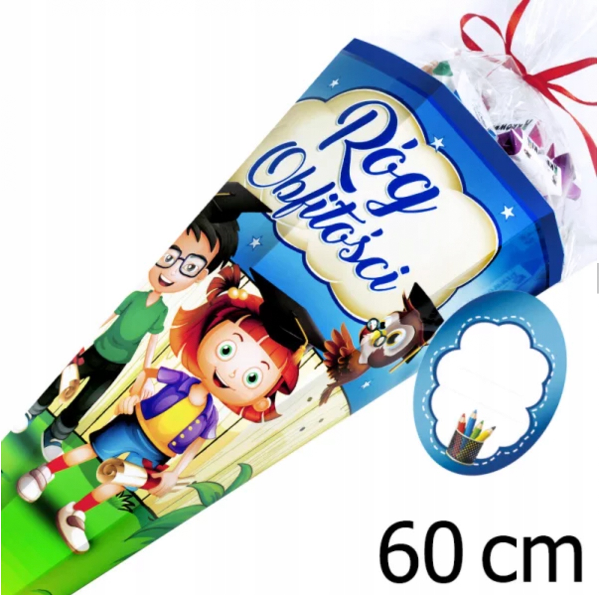 Róg obfitości Milka Tyta na pasowanie przedszkolaka 60 cm Pierwszoklasisty ucznia kinder