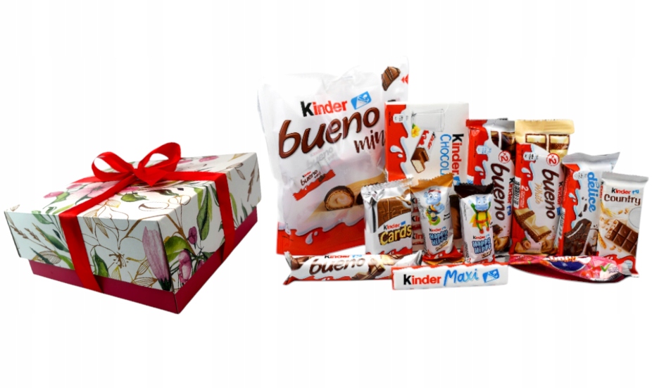 Kinder Słodycze Prezent PACZKA urodziny dzieci zestaw Mikołaj święta box pudełko