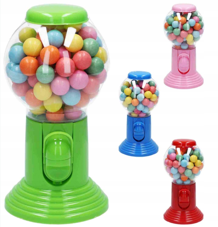 Dystrybutor Maszyna Gum Do Żucia 300g dzień dziecka z gumami dozownik kulki mikołaj