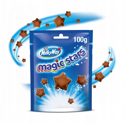 Milky Way Magic Stars Gwiazdki Czekoladowe Mleczne Gwiazdka Czekolada 100g DLA DZIECI