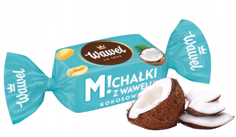 Wawel Cukierki Michałki Kokosowe W Czekoladzie Z Orzechami Kokos Orzech 1kg na wagę
