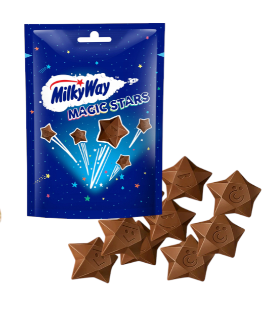 Milky Way Magic Stars Gwiazdki Czekoladowe Mleczne Gwiazdka Czekolada 100g DLA DZIECI