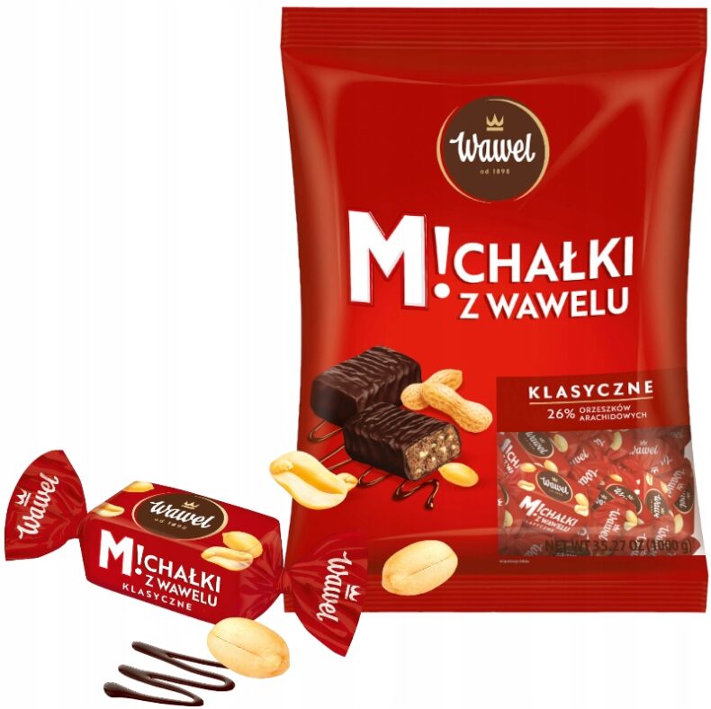 Wawel Cukierki Michałki Klasyczne W Czekoladzie Z Orzechami Na Prezent 1kg na wage