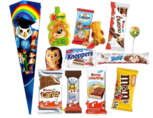 Tyta Róg Słodycze pierwszoklasisty przedszkolaka Kinder tyty pasowanie