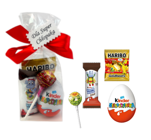 Zestaw prezentowy Kinder dla dzieci dzień chłopaka paczka upominek prezent
