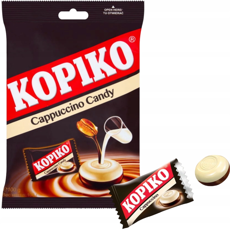 Kopiko Cappuccino Candy Cukierki Kawowe o smaku Kawy Kawa Na Prezent 100g