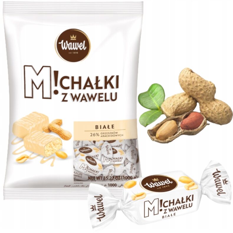 Wawel Cukierki Michałki Białe W Czekoladzie Z Orzechami Orzech Prezent 1kg na wagę