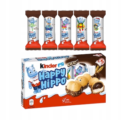 Kinder Happy Hippo 5x20,7g urodziny prezent Mikołaj hipcie dzieci bombonierka