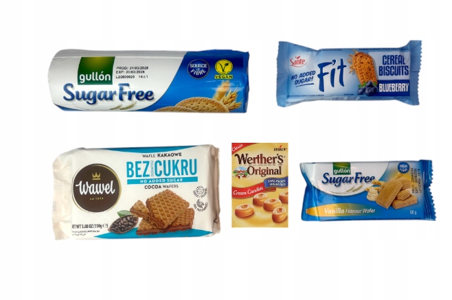 Ciastka Bez Cukru krajanka cukierki dla cukrzyków diabetyków zestaw paczka