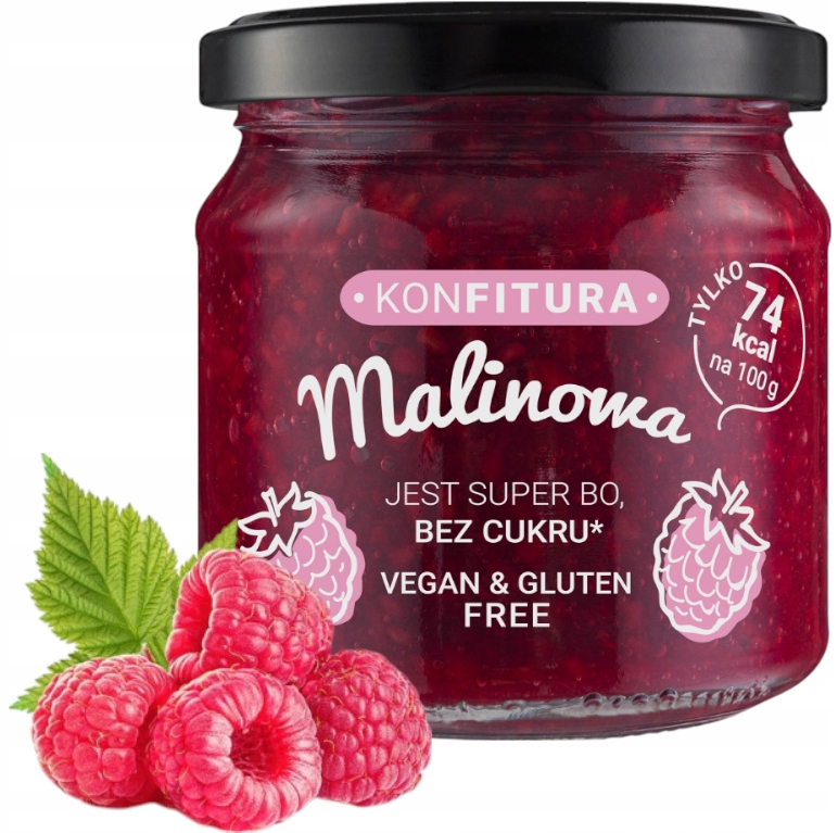 Konfitury Devaldano Malinowa Bez Cukru zestaw 4x190g diabetyków cukrzyków konfitura