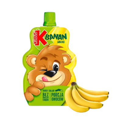 Kubuś Zestaw Musy Truskawka Arbuz Banan Mus Bez cukru Dla Dzieci 3x100g