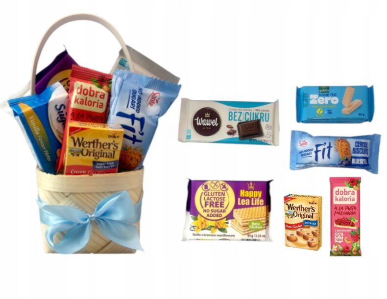 Cukierki Bez Cukru ciastka dla cukrzyków diabetyków zestaw paczka prezent słodycze