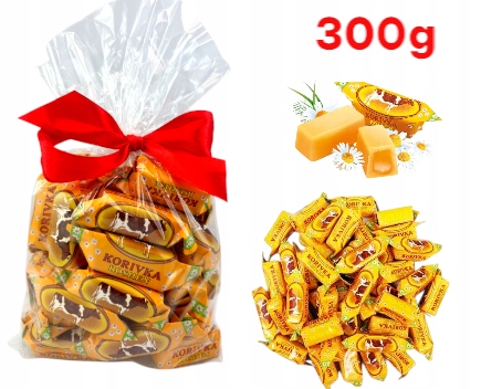 Krówki Mleczne Roshen Krówka Klasyczne Cukierki Nadziewane Śmietankowe 300g