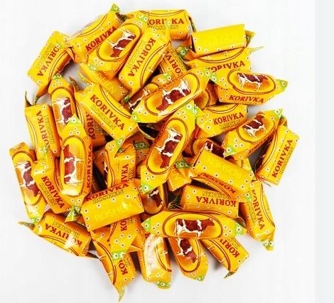Krówki Mleczne Roshen Krówka Klasyczne Cukierki Nadziewane Śmietankowe 300g