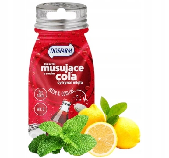 Dosfarm Drażetki Odświeżające Owocowe bez cukru mango Cukierki 16g diabetyków cukrzyków