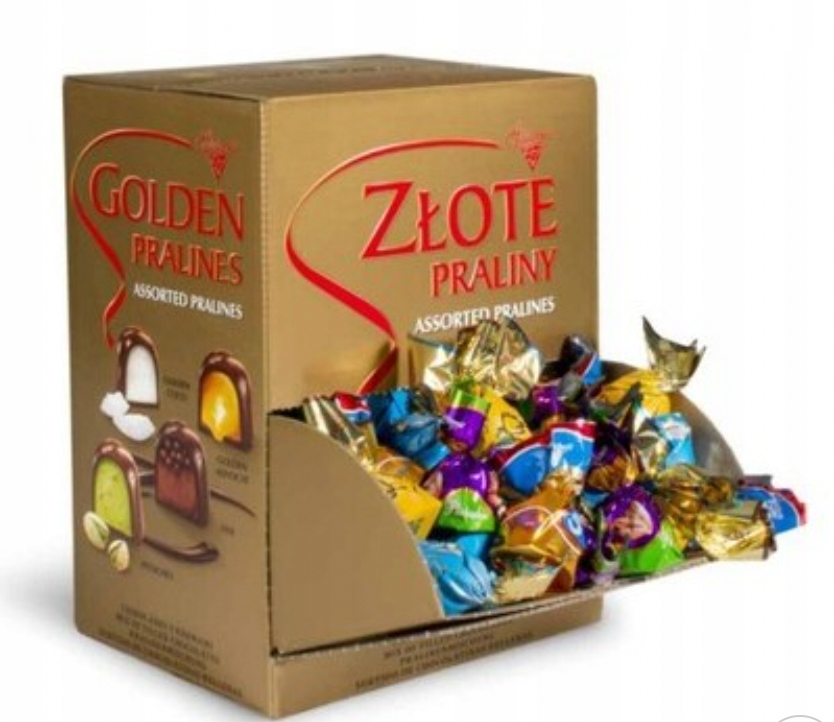 Solidarność Złote Praliny Cukierki Adwokat Pistacja 1 kg ŚWIĘTA NA CHOINKĘ PREZENT