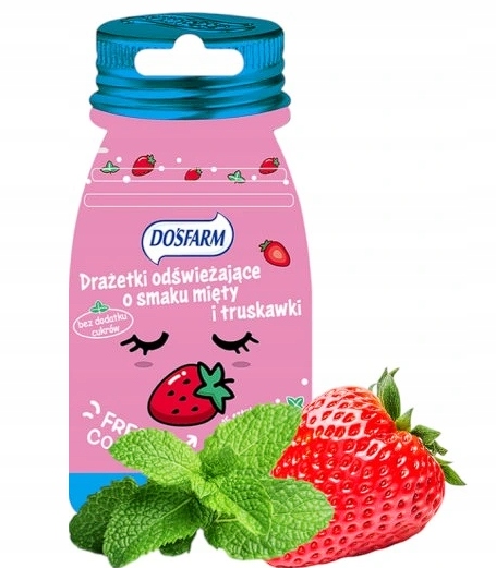 Dosfarm Drażetki Odświeżające Owocowe bez cukru mango Cukierki 16g diabetyków cukrzyków