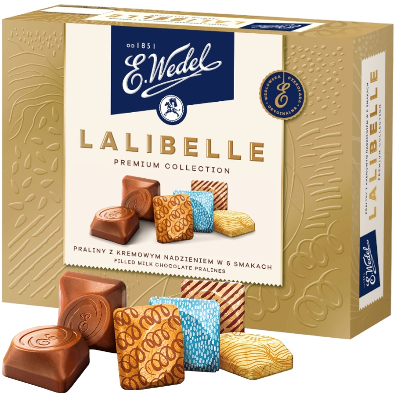 E.Wedel Lalibelle Czekoladki Praliny Mix Bombonierka ŚWIĘTA MIKOŁAJA 238g