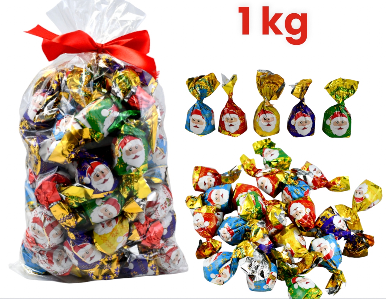 Cukierki Mieszanka na choinkę Praliny Święta Mikołaj 1 kg Świąteczne Baron mikołajaki