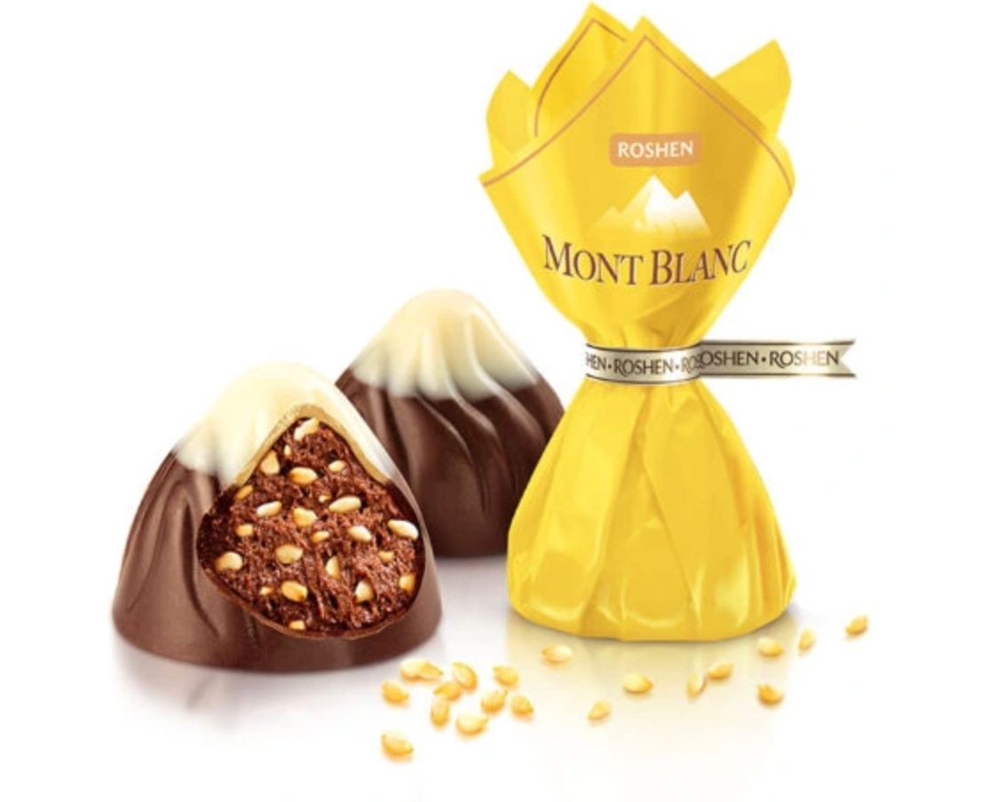 Roshen Cukierki Praliny Mont Blanc Migdał Kokos Migdałowe na Święta 1 kg świąteczne