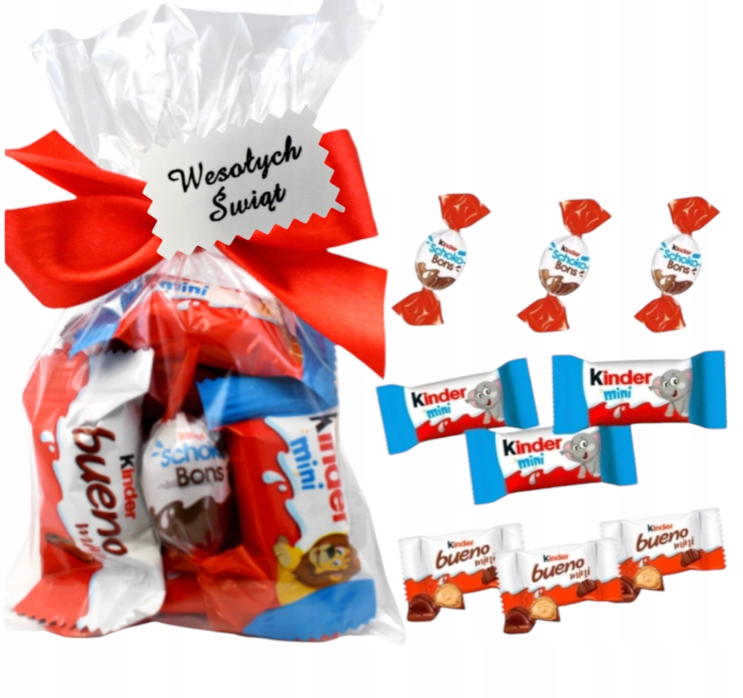 Paczka Słodyczy upominek mini Kinder czekoladki MIKOŁAJA  Święta dla dzieci