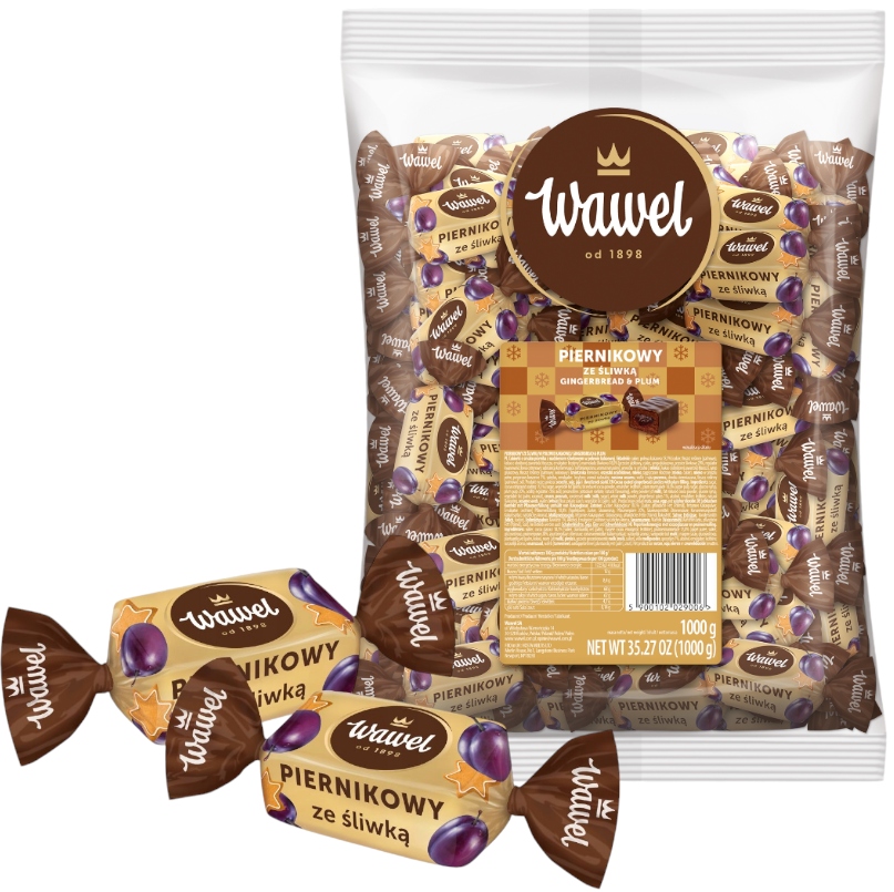 Wawel Cukierki Piernikowe ze Śliwką Piernik na Choinkę Mikołaj Święta 1kg świąteczne