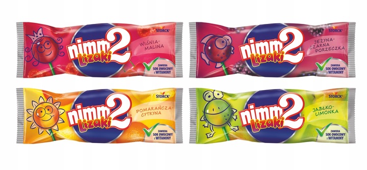 Lizaki Owocowe z Witaminami Nimm 2 10g x 40szt dzień dziecka dzieci lizak ŚWIĘTA MIKOŁJA