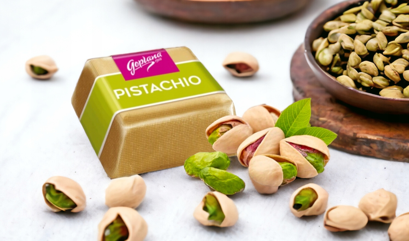 Czekoladki 400g Solidarność Pistacjowe święta Mikołaja pistacja goplana PREZENT POD CHOINKĘ
