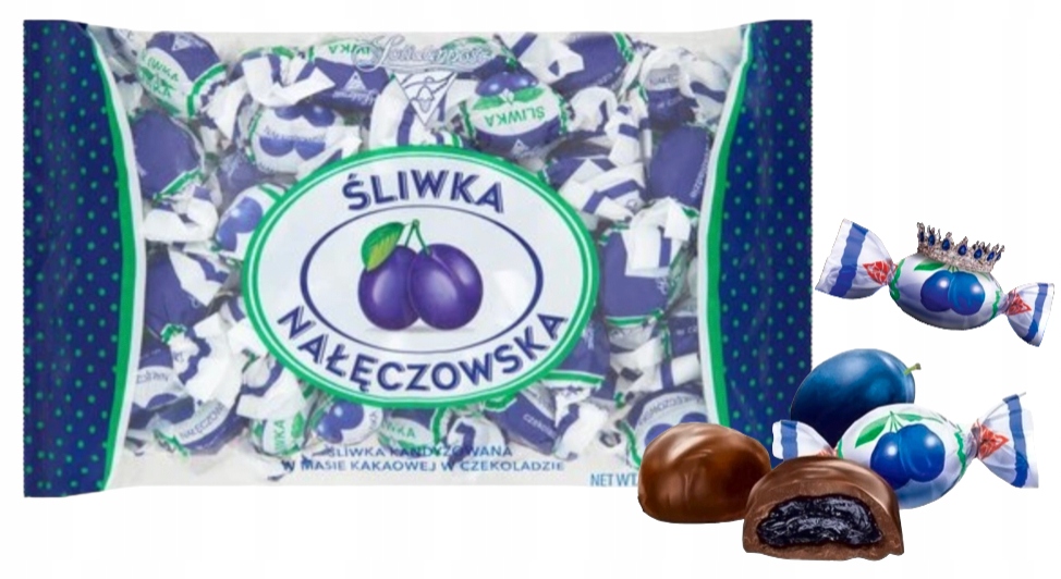 Śliwka Nałęczowska w Czekoladzie Solidarność 1kg święta Mikołaj cukierki