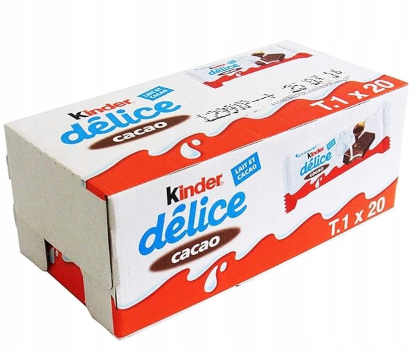 Kinder Delice Baton Biszkopt Ferrero 20szt x 39g ciastko czekolada dzieci