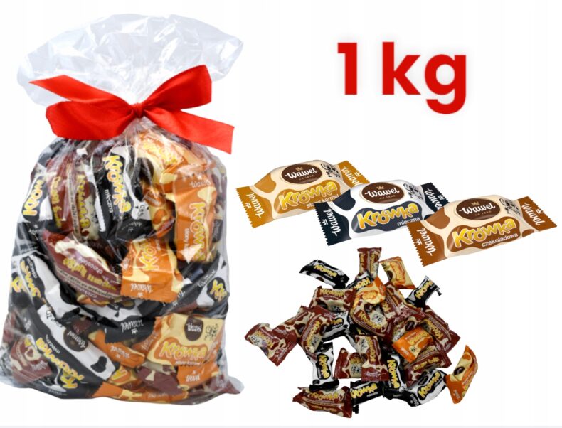 Wawel Cukierki Krówka Mleczna Słony Karmel święta Mikołaj Mix 1kg krówki