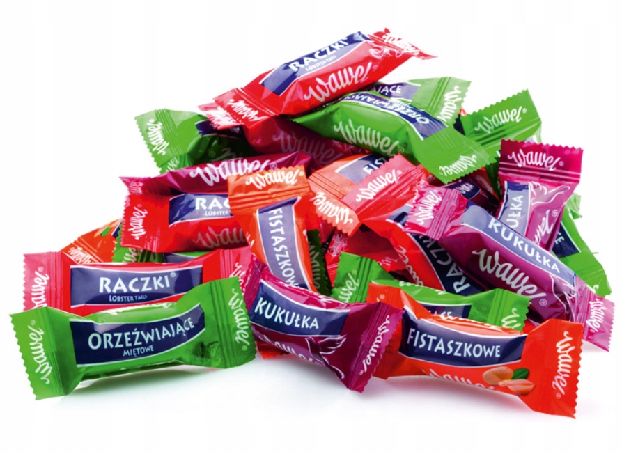 Cukierki z Wawelu karmelki Fistaszki Kukułka Miętowe Raczki mix smaków 500g święta