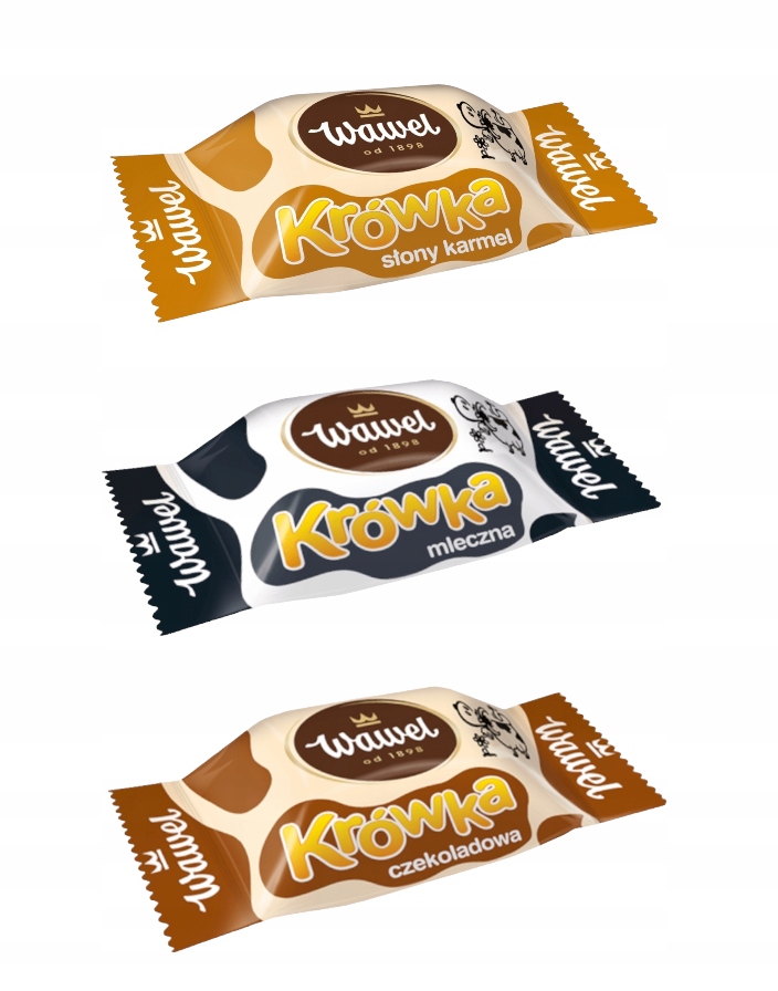 Wawel Cukierki Krówka Mleczna Słony Karmel święta Mikołaj Mix 1kg krówki
