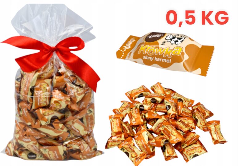 Wawel Cukierki Krówka Mleczna Słony Karmel 500g krówki Mikołaj ŚWIĘTA