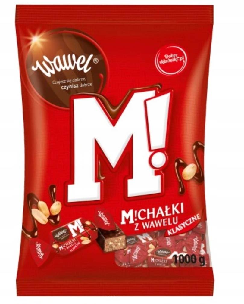 Wawel Cukierki Michałki Klasyczne Orzech Białe Kokos prezent 300g urodziny Mikołaja święta