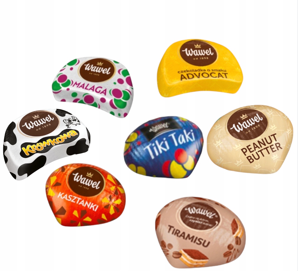 Wawel cukierki Kasztanki Czekoladki mix smaków 1kg PREZENT Mikołaj choinkę święta