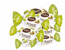 Wawel Michałki Mikołaj Białe Pistacjowe Cukierki Pistacja 500g Czekoladzie święta Mikołaja